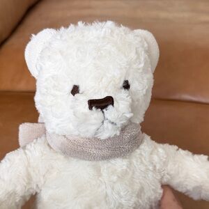 Brookstone White and Brown Stuffed Bear